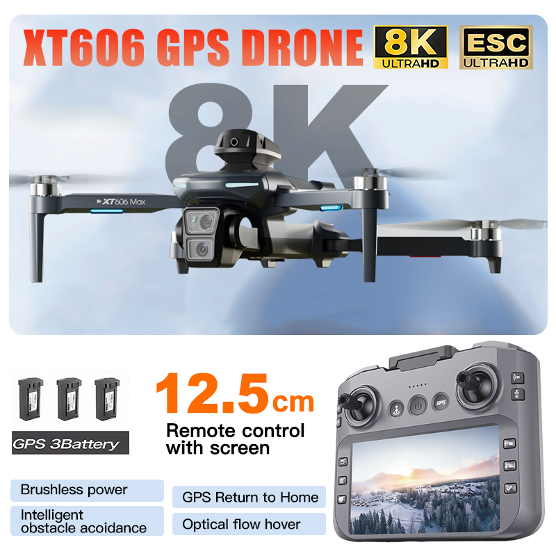 XT606 MAX 3 battery Drone 4k 8 - Drone Photogrammetry recension och pris