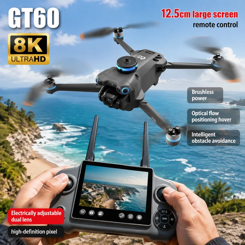 NEW GT60 Mini Drone Dual Camer - Drone Lidar recension och pris