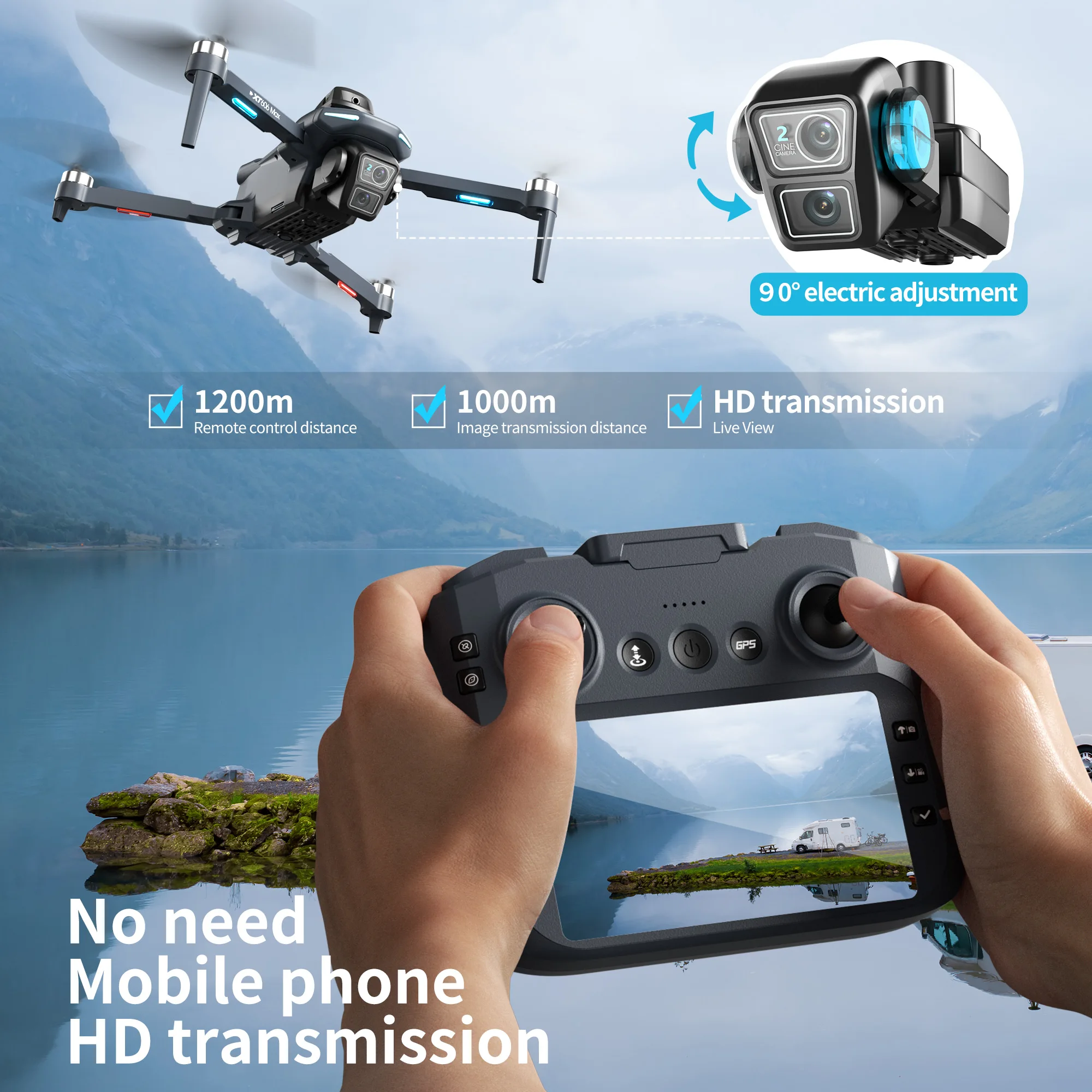 Original XT606 MAX GPS Drone H - Drone Photogrammetry recension och pris